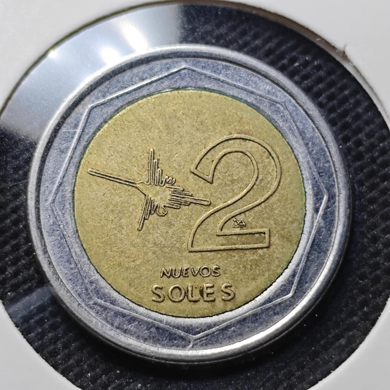 KK钱币收藏小铺 第343场 2月预留时间 周末发货 2004秘鲁2索尔 