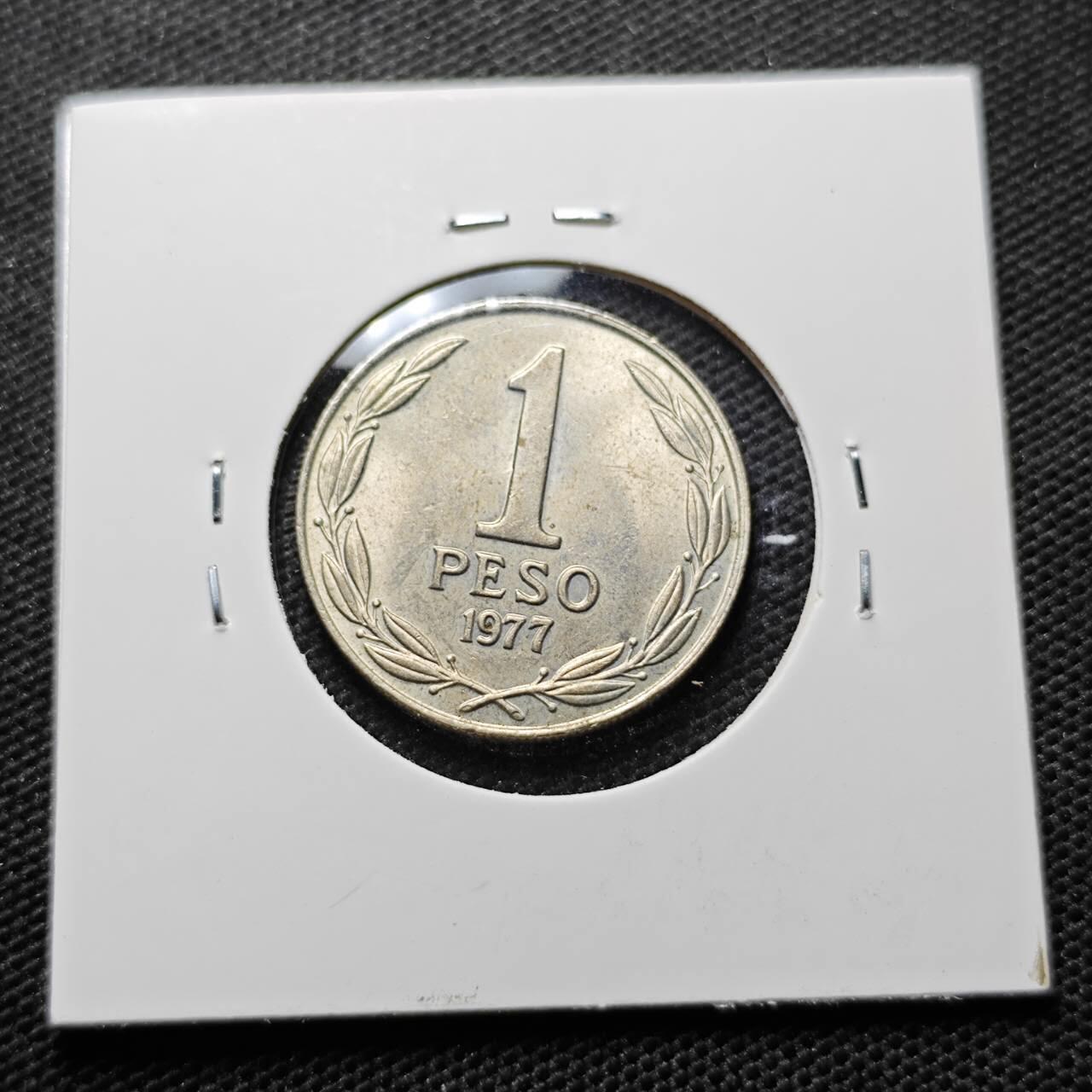KK钱币收藏小铺 第342场 2月预留时间 周末发货 1977智利1比索 好品