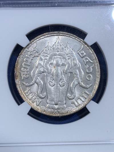 《竞宝斋》第420场 周日，周一，周二  3场连拍 （全场包邮） NGC MS63 泰国拉玛六世1917年1泰铢银币