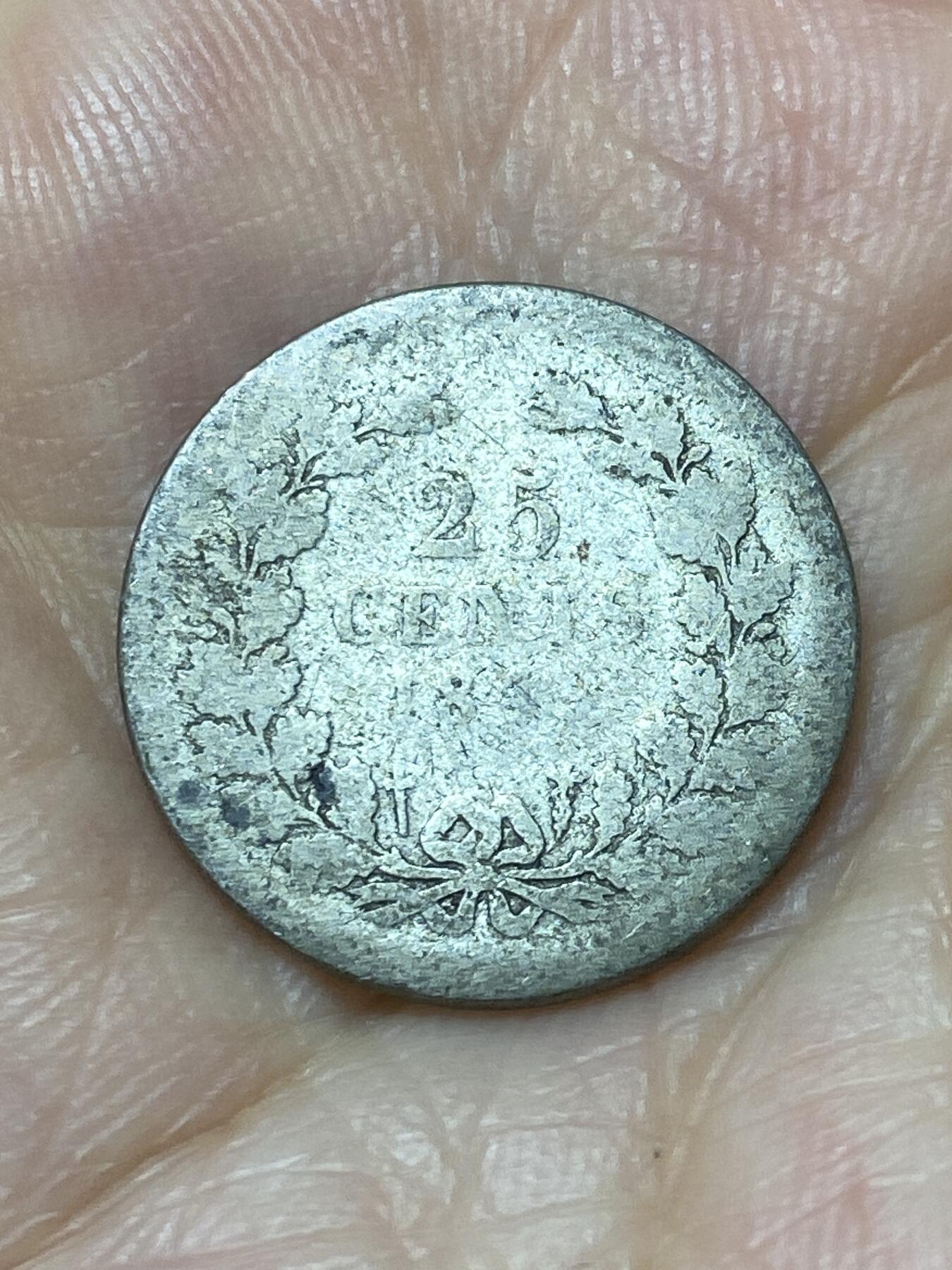 2025年第九十四场(总第一百二十场）外国好品散币(免佣金) 荷兰🇳🇱1849年25分银币(威廉二世时期，关门年仅发行2年，640银)