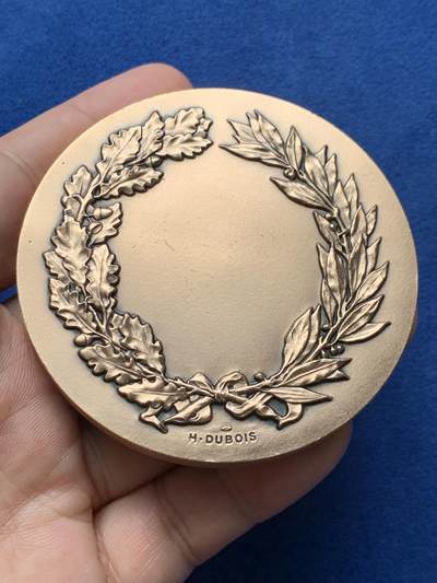 《竞宝斋》第420场 周日，周一，周二  3场连拍 （全场包邮） 法兰西权力女神像纪念铜章 180.6克 69mm