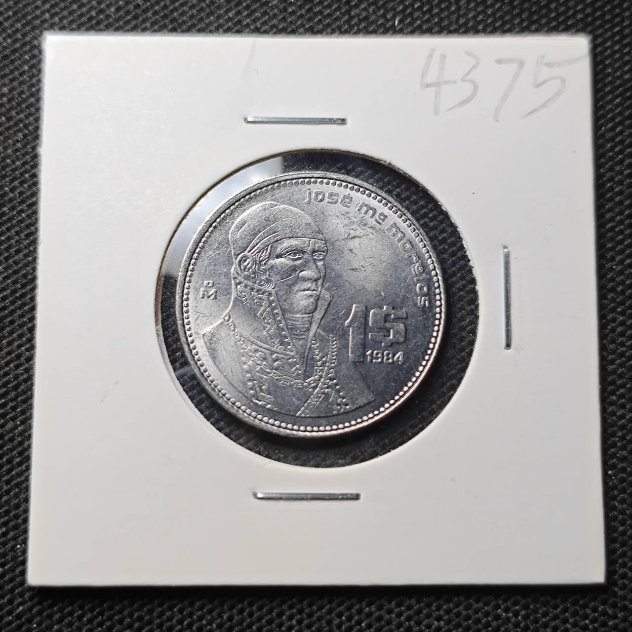 KK钱币收藏小铺 第343场 2月预留时间 周末发货 1984墨西哥\比索 好品