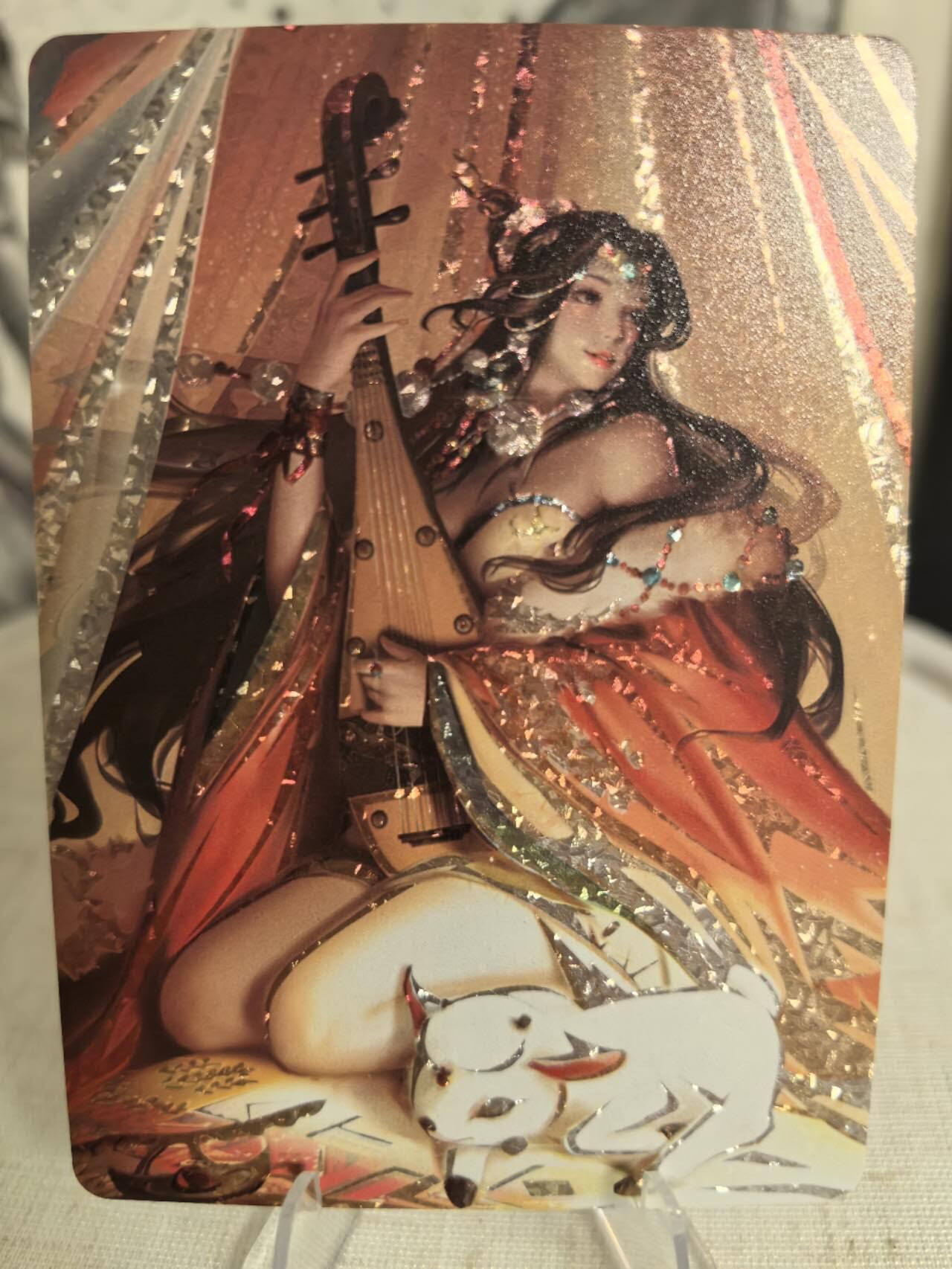 丫丫卡拍第7期（周日21：30截止） 鸡腿卡牌《倾国倾城》细钻闪