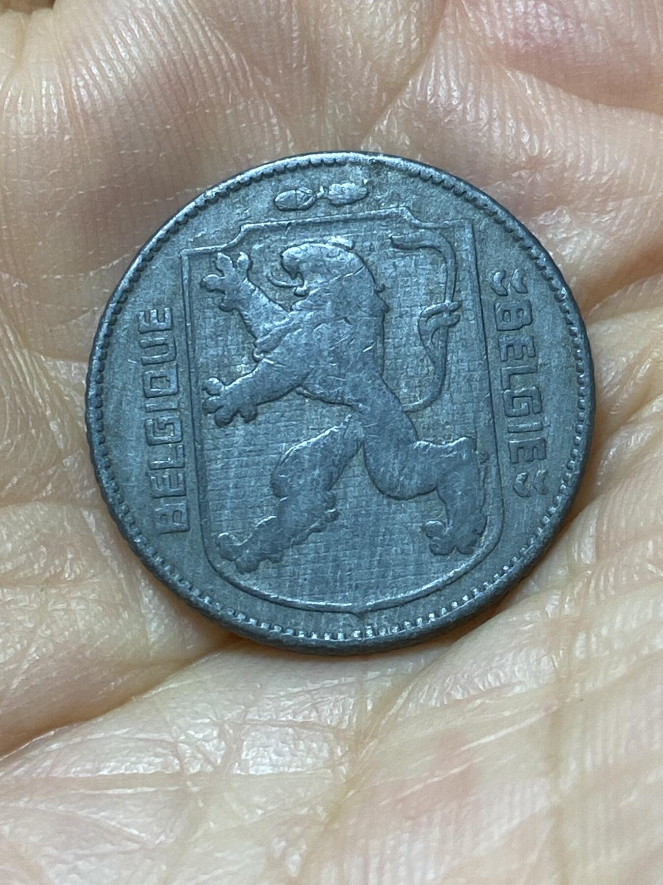 2025年第九十四场(总第一百二十场）外国好品散币(免佣金) 比利时🇧🇪1942年1法郎(利奥波德三世，左法语–右荷语，二战德国占领时期)