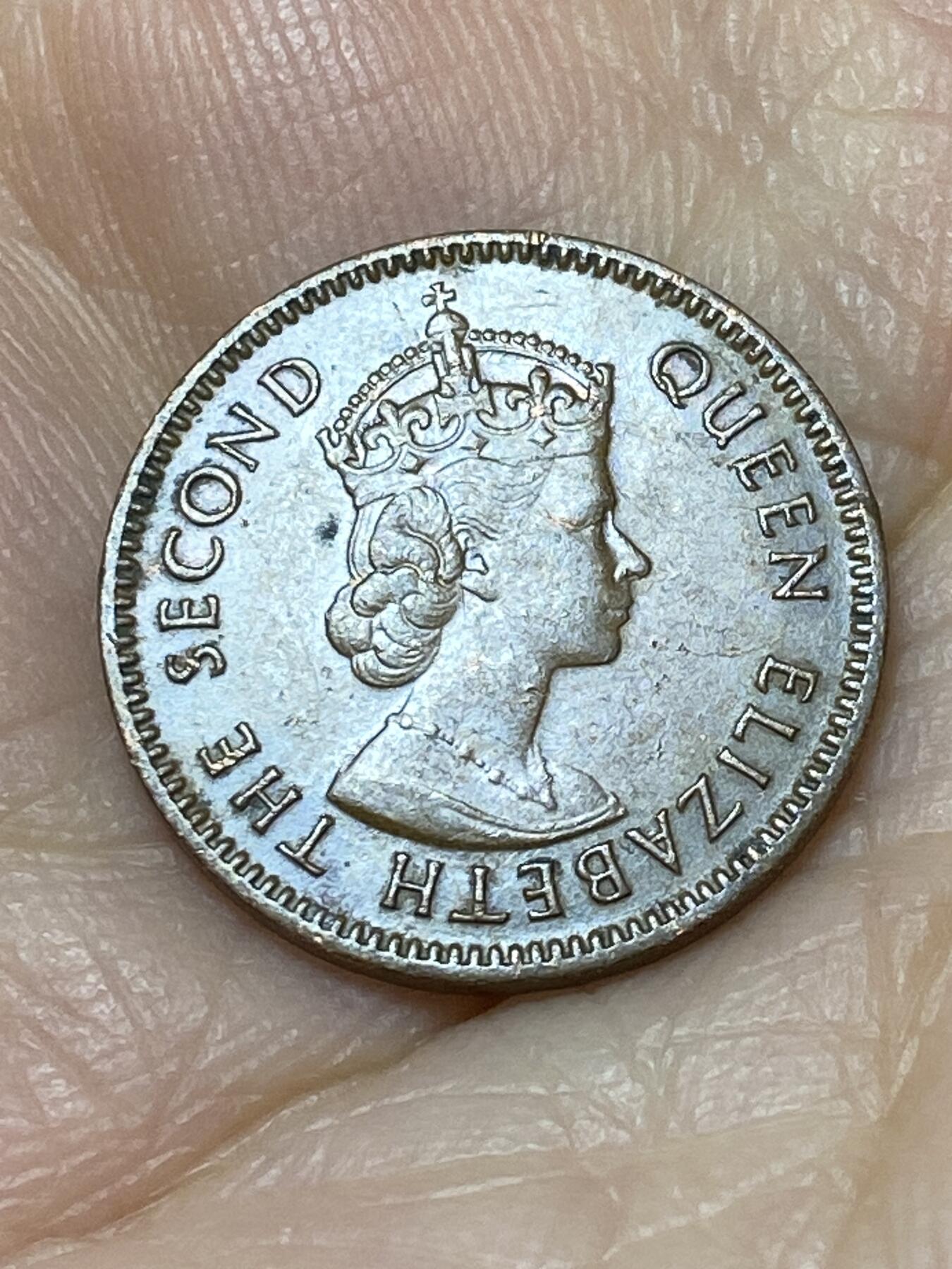 2025年第九十四场(总第一百二十场）外国好品散币(免佣金) 英属毛里求斯1970年1分(伊丽莎白二世青年带冠)