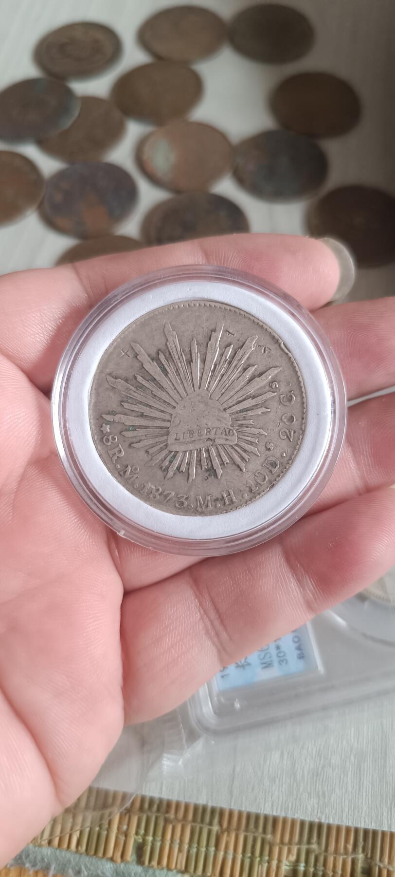 如意阁钱币场第二十场（含顾客送拍品） 墨西哥鹰洋8里亚尔，老包浆老银元