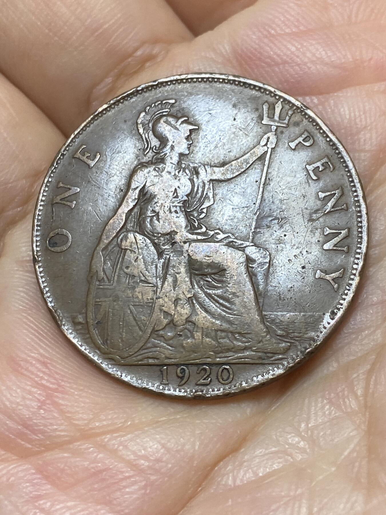 2025年第九十四场(总第一百二十场）外国好品散币(免佣金) 英国🇬🇧1920年1便士(乔治五世第一版)