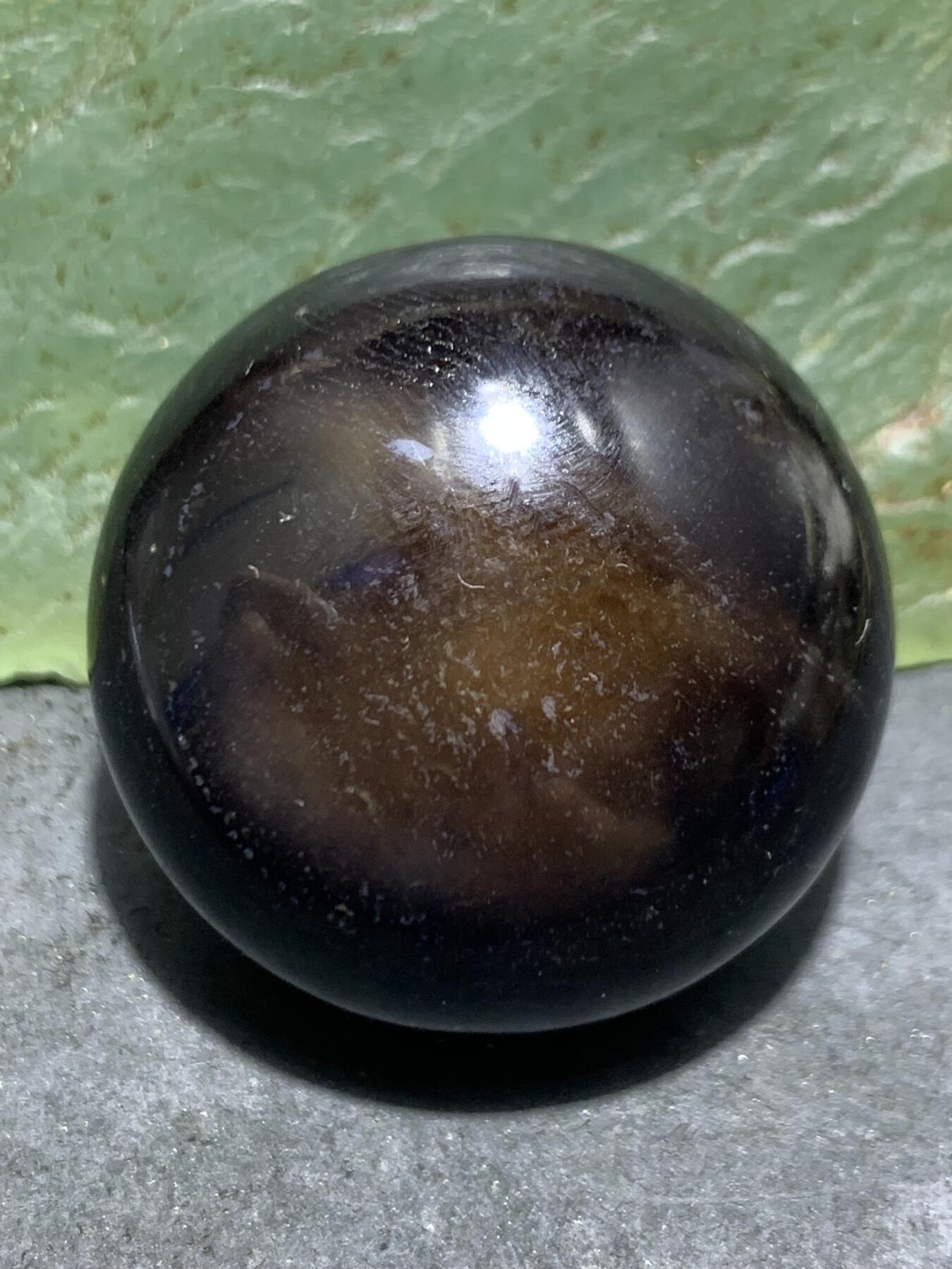 精品药师玛瑙手工雕刻仿古龙板珠（背云）一颗