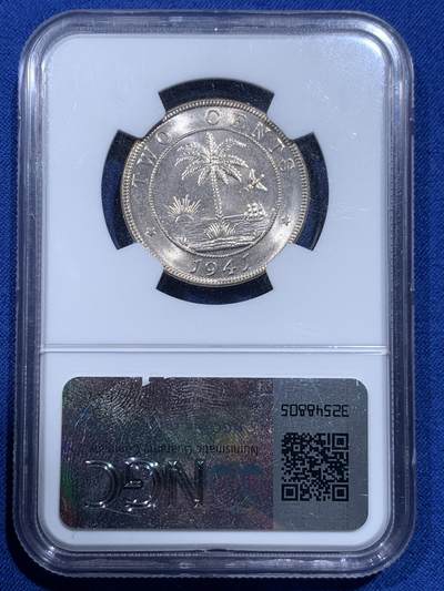 《竞宝斋》第420场 周日，周一，周二  3场连拍 （全场包邮） 3枚一组 NGC MS63-64利比里亚1941年大象(1分MS非常少见）