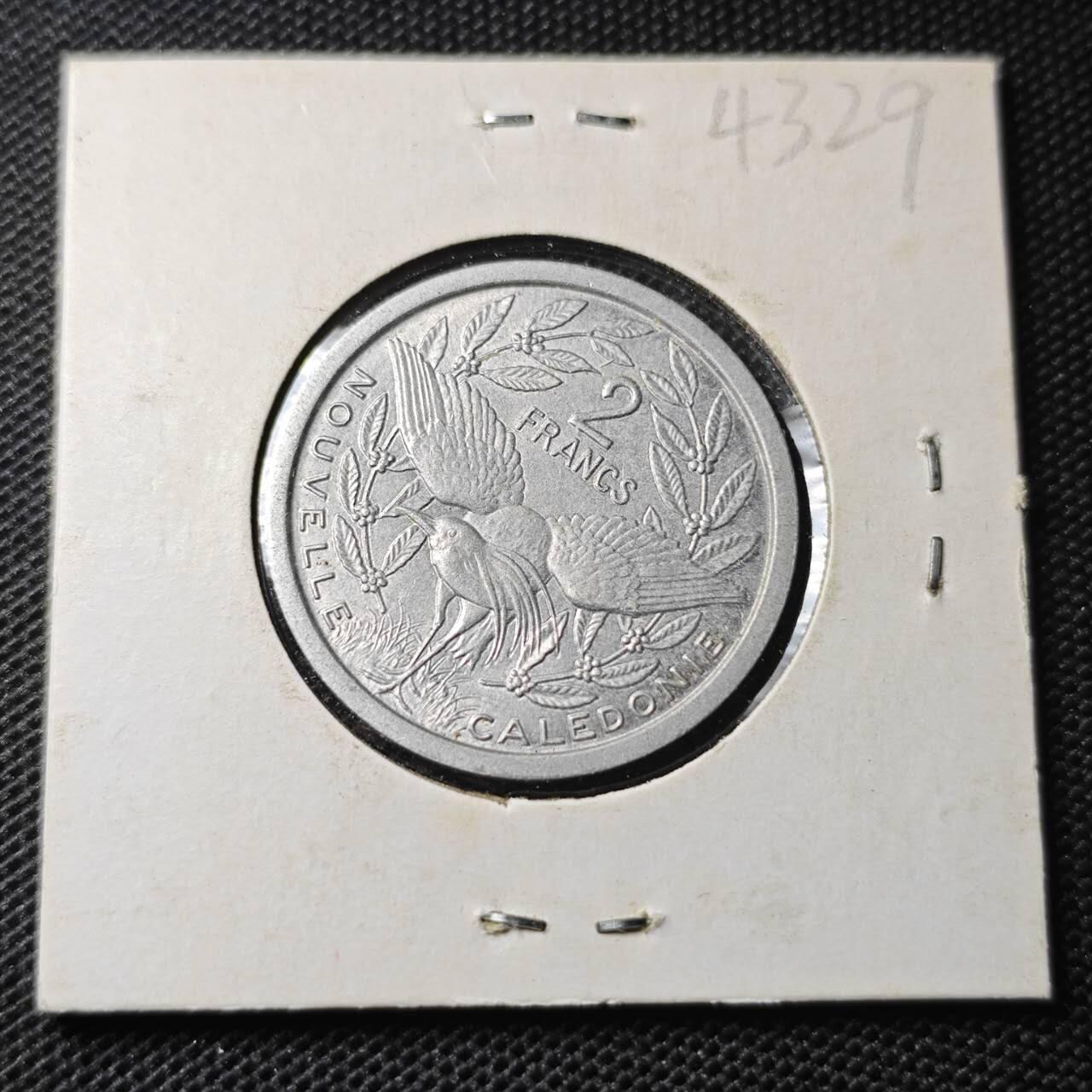 KK钱币收藏小铺 第343场 2月预留时间 周末发货 1949新喀里多尼亚2法郎