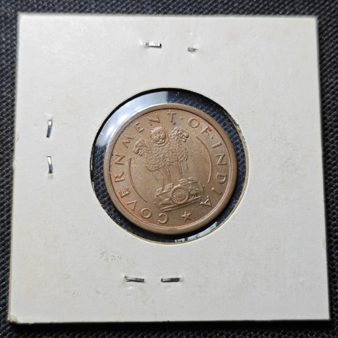 KK钱币收藏小铺 第343场 2月预留时间 周末发货 1953印度1派斯 小马铜币！