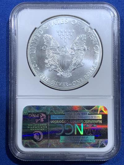 《竞宝斋》第420场 周日，周一，周二  3场连拍 （全场包邮） NGC MS69 美国 2013年行走女神 1盎司投资银币 早期蓝色镭射标