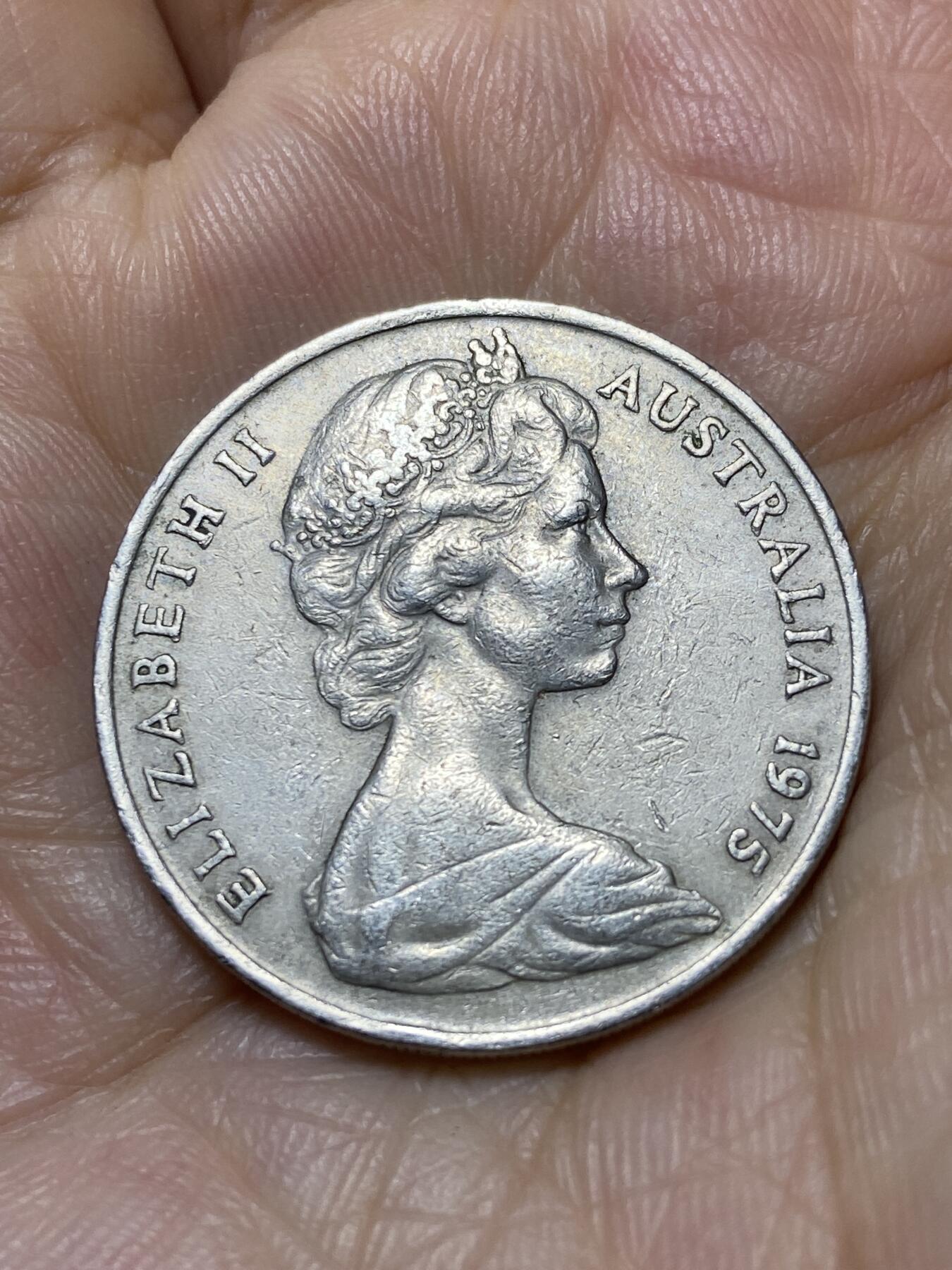 2025年第九十四场(总第一百二十场）外国好品散币(免佣金) 澳大利亚🇦🇺1975年20分(伊丽莎白二世中年花冠)