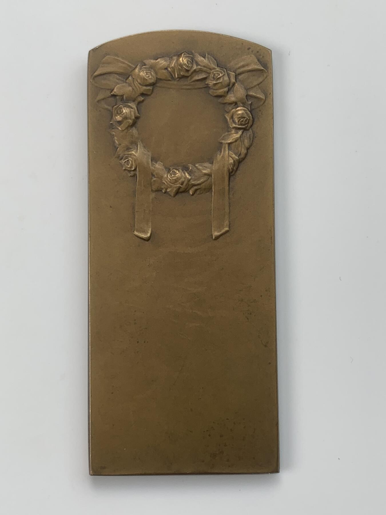 掌中浮雕-藏着的欧洲第036场 法国P.Lenior新艺术铜章《夏娃》，37mm*86mm
