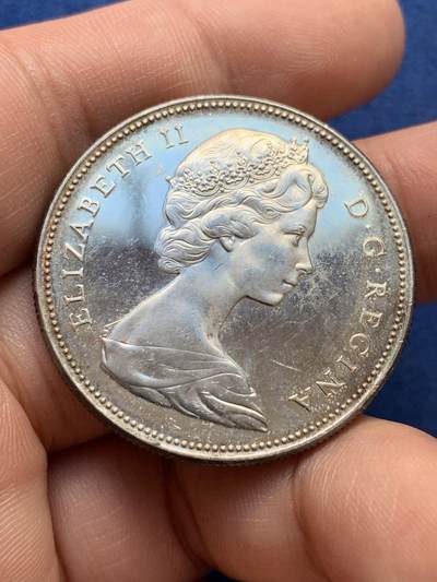 《竞宝斋》第420场 周日，周一，周二  3场连拍 （全场包邮） 加拿大1967年大雁1元银币