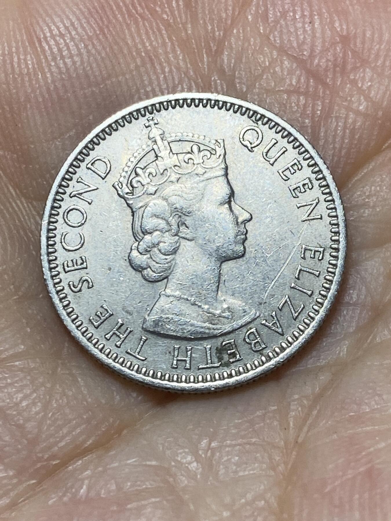 2025年第九十四场(总第一百二十场）外国好品散币(免佣金) 少见好品–英属塞浦路斯1955单年份25米尔(伊丽莎白二世青年带冠)