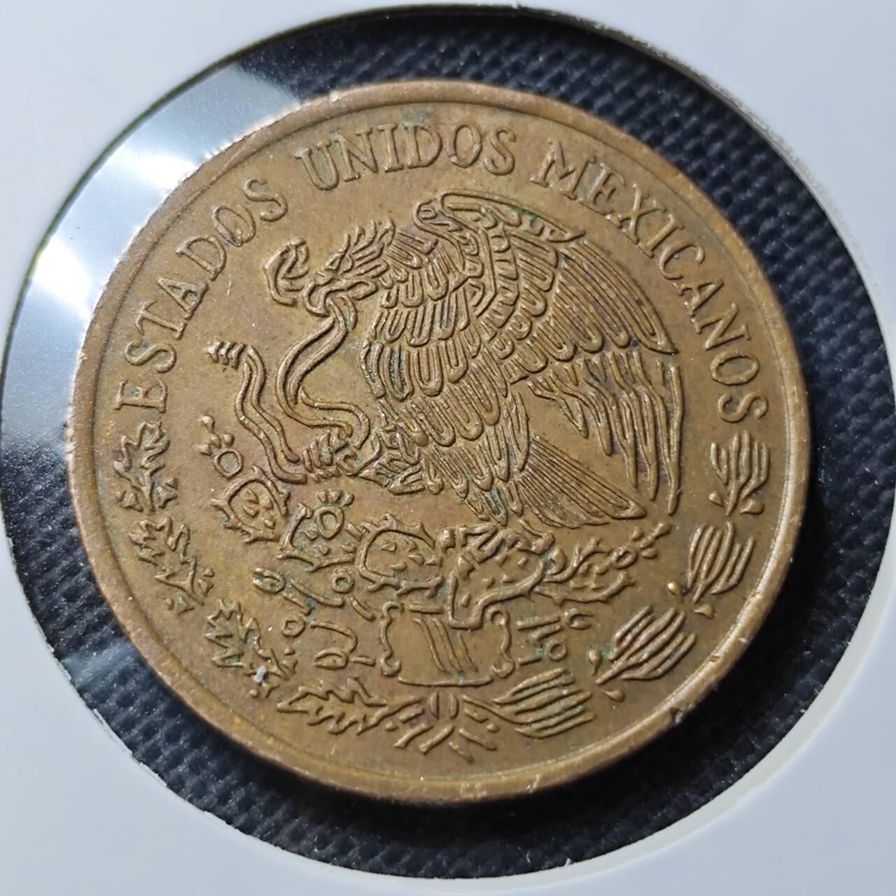 KK钱币收藏小铺 第343场 2月预留时间 周末发货 1973墨西哥20分 铜币