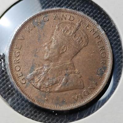 KK钱币收藏小铺 第343场 2月预留时间 周末发货 - 1912英属锡兰乔五1分铜币