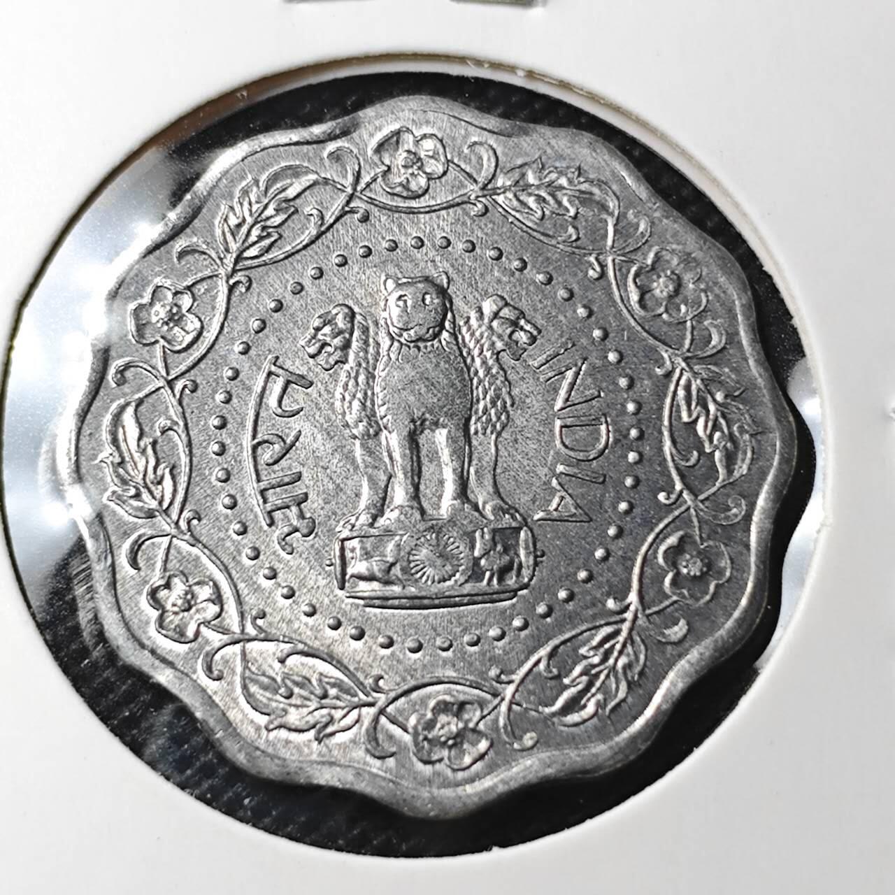 KK钱币收藏小铺 第343场 2月预留时间 周末发货 1973印度10派沙 好品