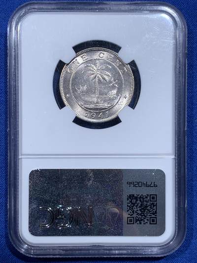 《竞宝斋》第420场 周日，周一，周二  3场连拍 （全场包邮） 3枚一组 NGC MS63-64利比里亚1941年大象(1分MS非常少见）