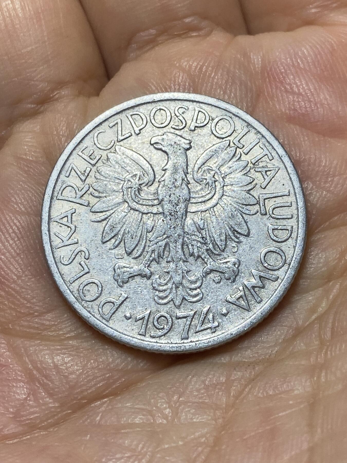 2025年第九十四场(总第一百二十场）外国好品散币(免佣金) 波兰🇵🇱1974年2兹罗提(二战后第二套后期，MW标华沙造，关门年)