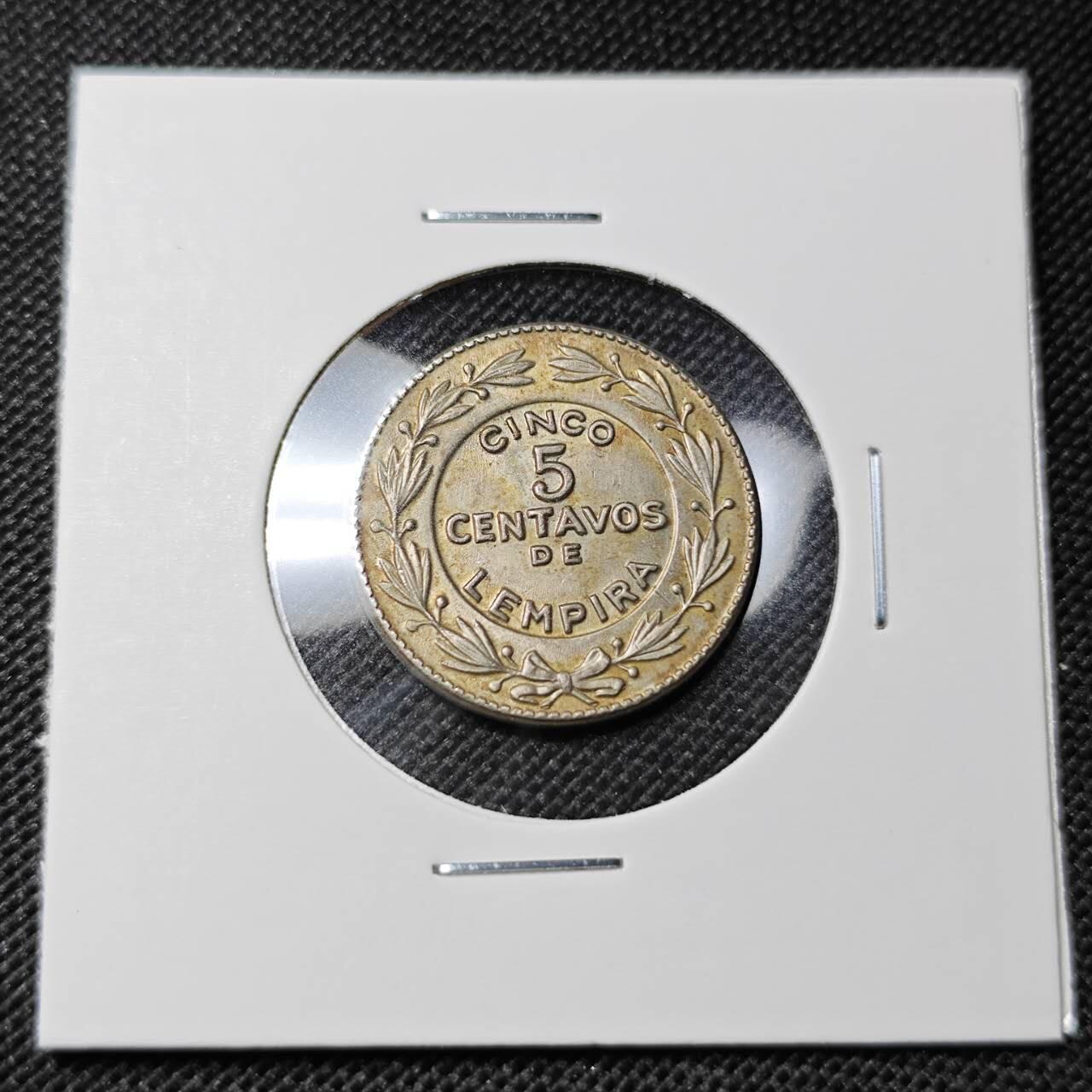 KK钱币收藏小铺 第345场 2月预留时间 周末发货  1972洪都拉斯5分 好品