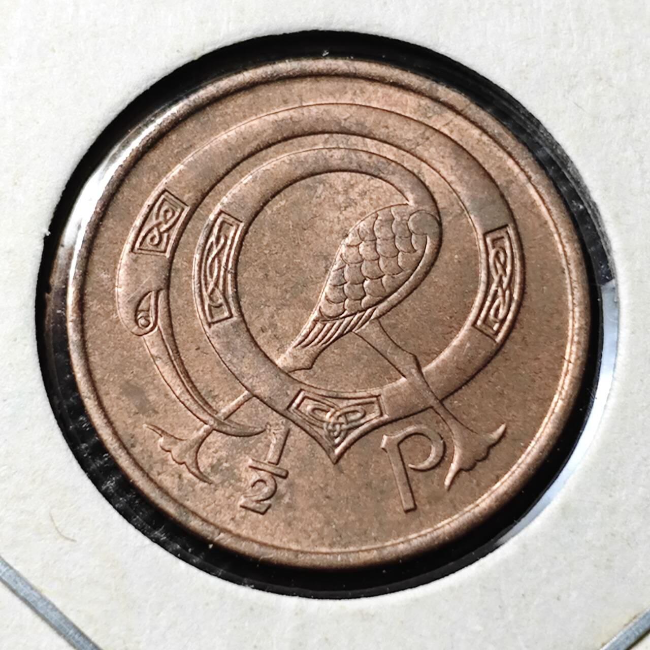 KK钱币收藏小铺 第346场 2月预留时间 周末发货  1971爱尔兰1/2半便士 好品