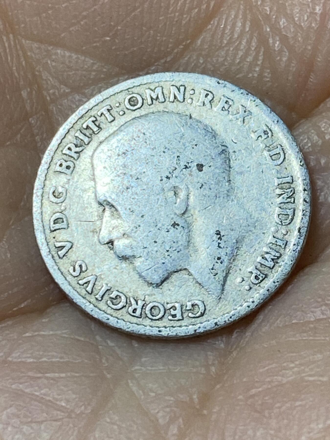 2025年第九十五场(总第一百二十一场）外国好品散币(免佣金) 英国🇬🇧1917年3便士银币(乔治五世第一版，925银)