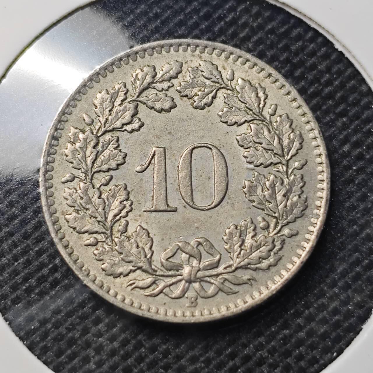 KK钱币收藏小铺 第344场 2月预留时间 周末发货 1962瑞士10分 