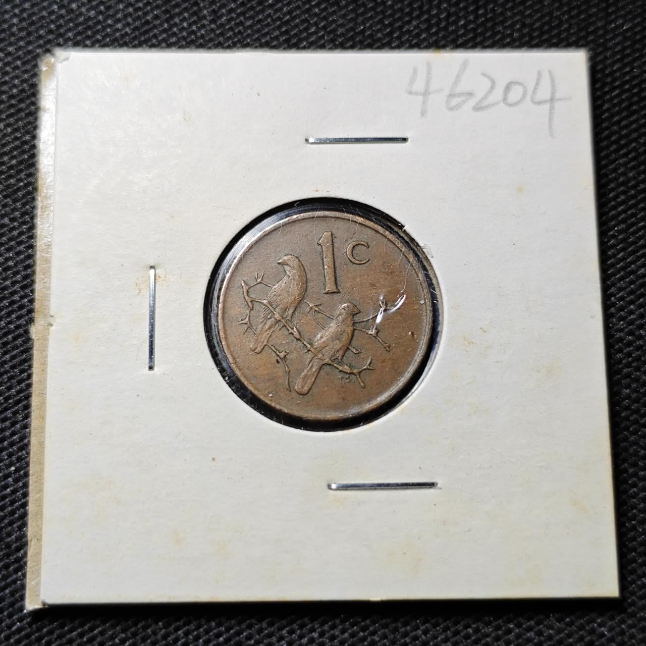 KK钱币收藏小铺 第346场 2月预留时间 周末发货  1971南非1分铜币