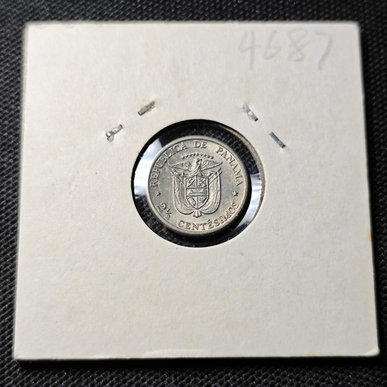 KK钱币收藏小铺 第346场 2月预留时间 周末发货 1973巴拿马2.5分纪念币 握草