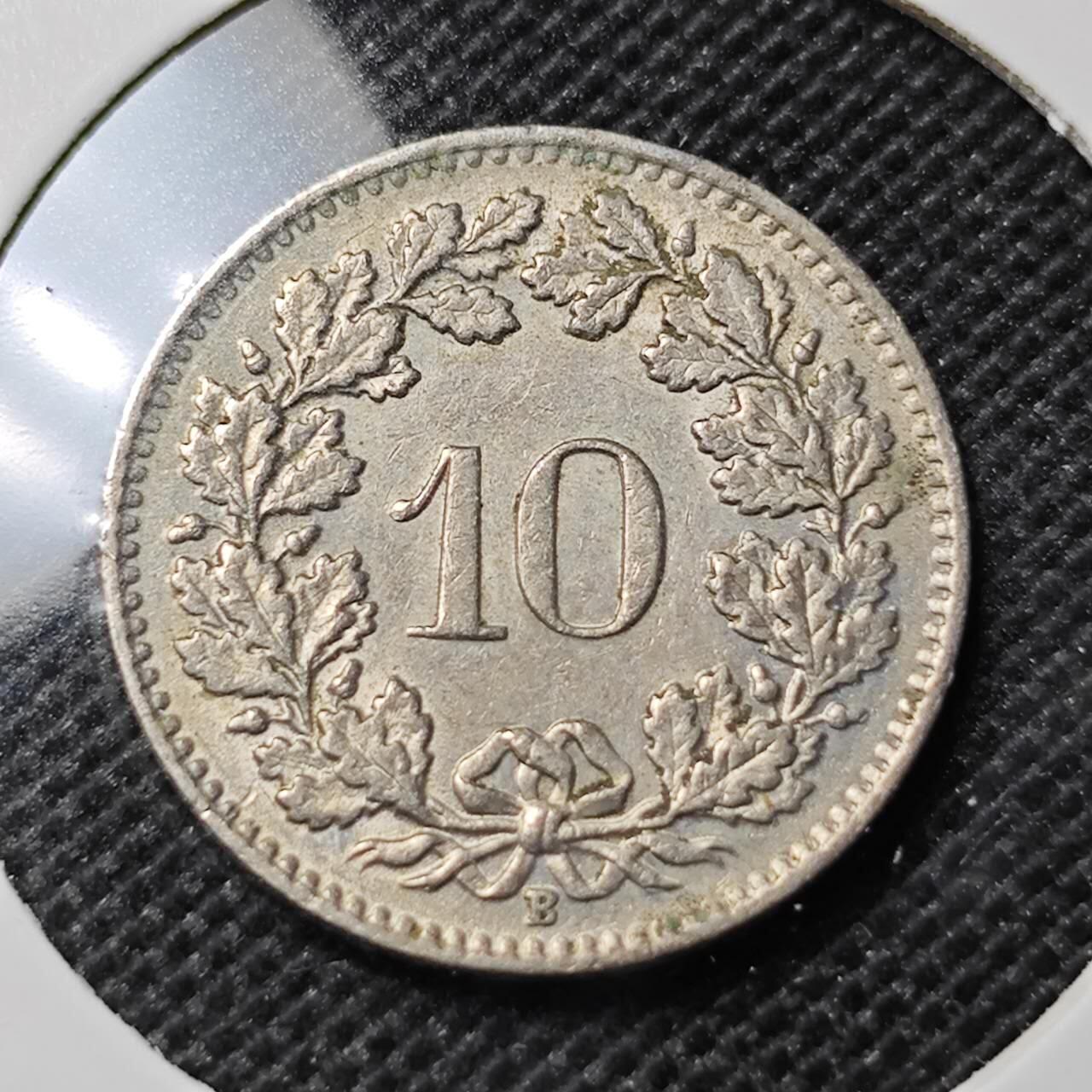 KK钱币收藏小铺 第345场 2月预留时间 周末发货  1964瑞士10分