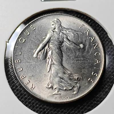 KK钱币收藏小铺 第345场 2月预留时间 周末发货 - 1974法国行走女神1法郎 好品