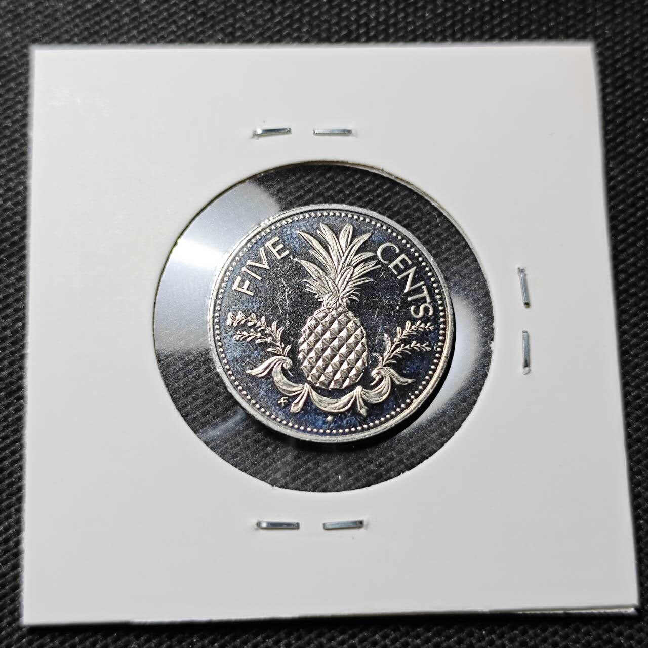 KK钱币收藏小铺 第346场 2月预留时间 周末发货  1976巴哈马5分 精制币