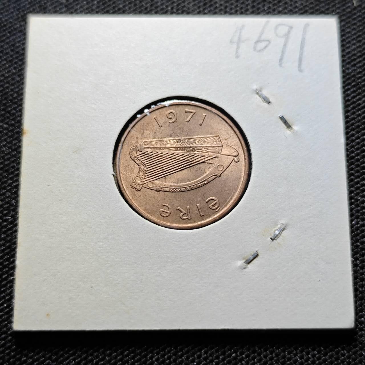 KK钱币收藏小铺 第346场 2月预留时间 周末发货  1971爱尔兰1便士 好品