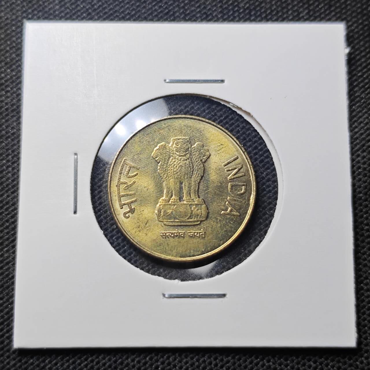 KK钱币收藏小铺 第344场 2月预留时间 周末发货 2012印度5卢比 好品