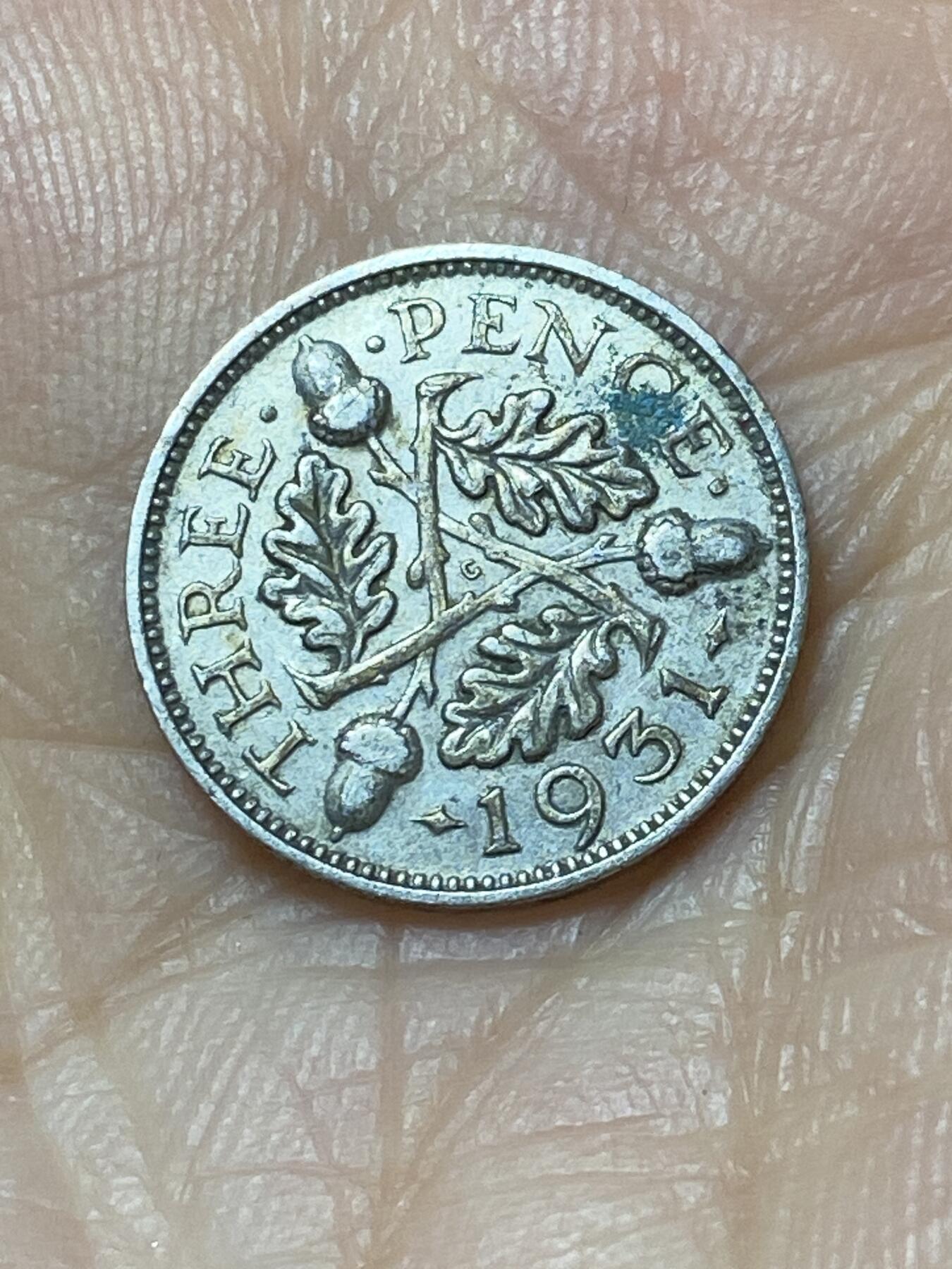 2025年第九十五场(总第一百二十一场）外国好品散币(免佣金) 英国🇬🇧1931年3便士银币(乔治五世第三版，500银)