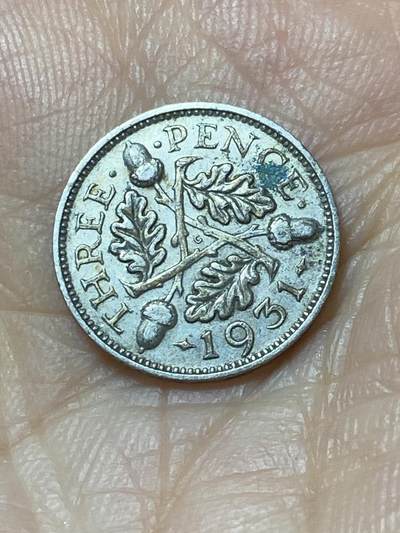 2025年第九十五场(总第一百二十一场）外国好品散币(免佣金) - 英国🇬🇧1931年3便士银币(乔治五世第三版，500银)