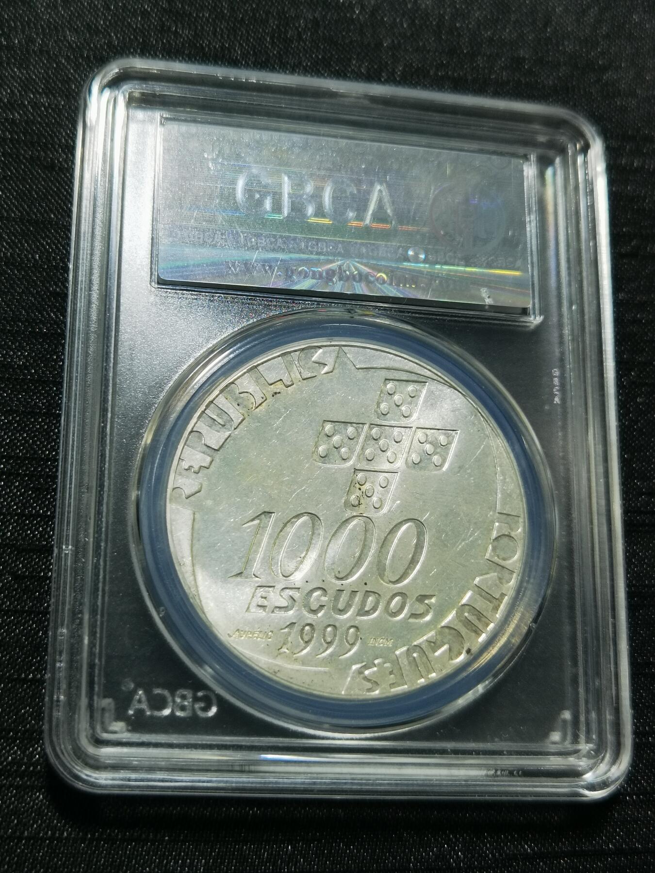 天下钱庄专场欢迎参拍 葡萄牙1000埃斯库多银币