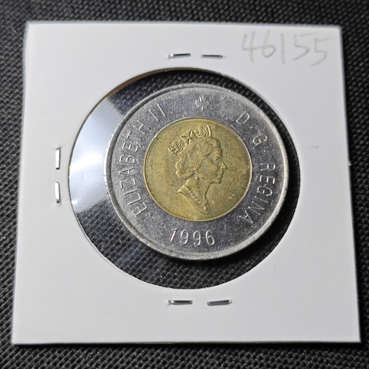 KK钱币收藏小铺 第346场 2月预留时间 周末发货 1996加拿大2元 