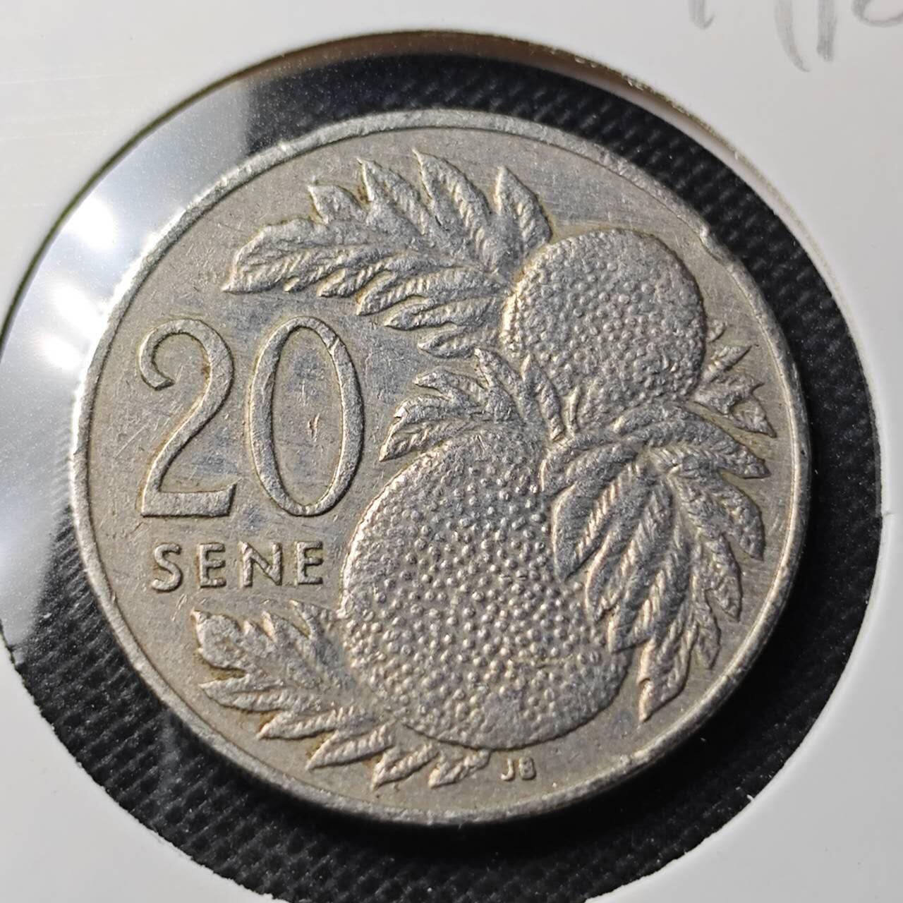 KK钱币收藏小铺 第344场 2月预留时间 周末发货 1993萨摩亚20分