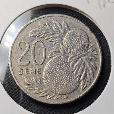 KK钱币收藏小铺 第344场 2月预留时间 周末发货 - 1993萨摩亚20分