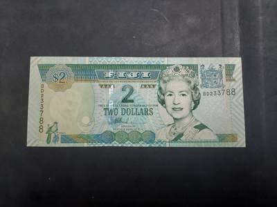 博彦收藏  AM 9月28日 8点钱币专场 - 斐济女皇2元 UNC