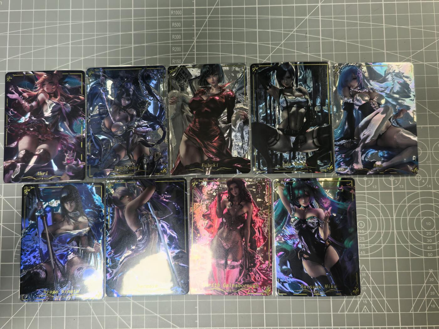 第十九场拍卖 无寄存 结拍 9月24日晚20点 公益场 无佣金 无手续费 品控放大镜勿拍。卡牌出厂品质全部套膜不包厂瑕 禁止🚫小号抬价 部分卡牌设有底价 大家放心拍 点个关注哈 白花恋诗卡牌 光刻9张