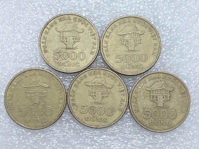 第一海外回流一元起拍收藏 散集专场  第249期 - 越南2003年5000盾铜币 5枚