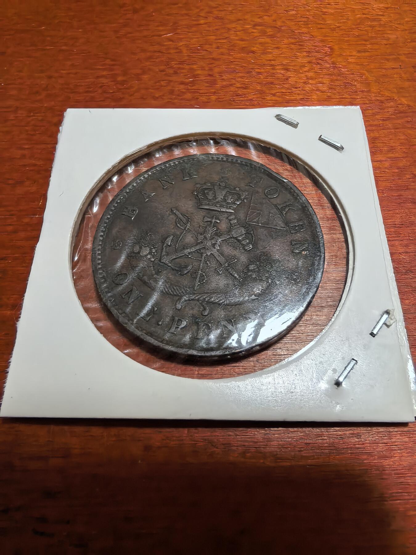 长老汇蛇年精选第五十一场拍卖 1857 加拿大上加拿大银行1便士铜币，背经典马剑形象
