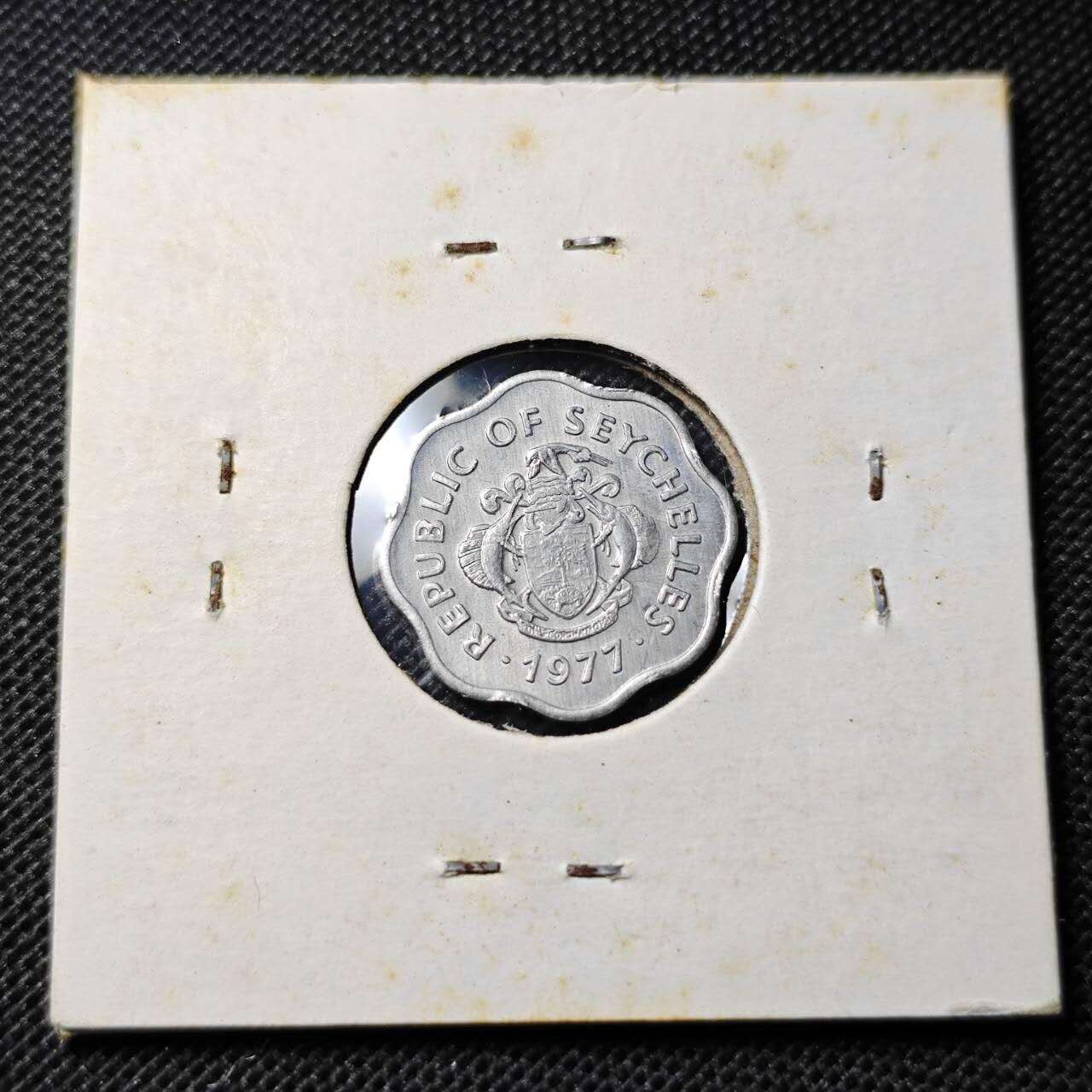 KK钱币收藏小铺 第345场 2月预留时间 周末发货  1944塞舌尔5分铝币 好品！