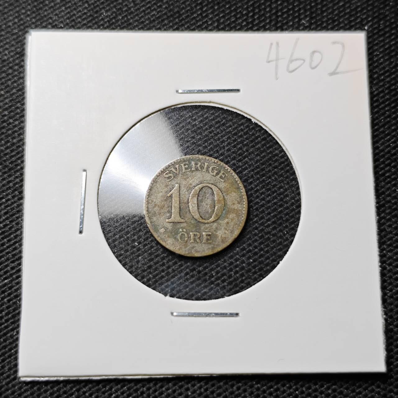 KK钱币收藏小铺 第346场 2月预留时间 周末发货  1913瑞典10欧尔银币