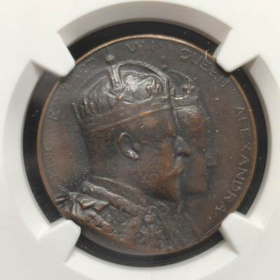 老蟹的宝藏🏴‍☠️ II-美国/奥地利/英国/其余国家评级币及散币 - NGC MS61BN 英国1902年爱德华七世登基纪念铜章