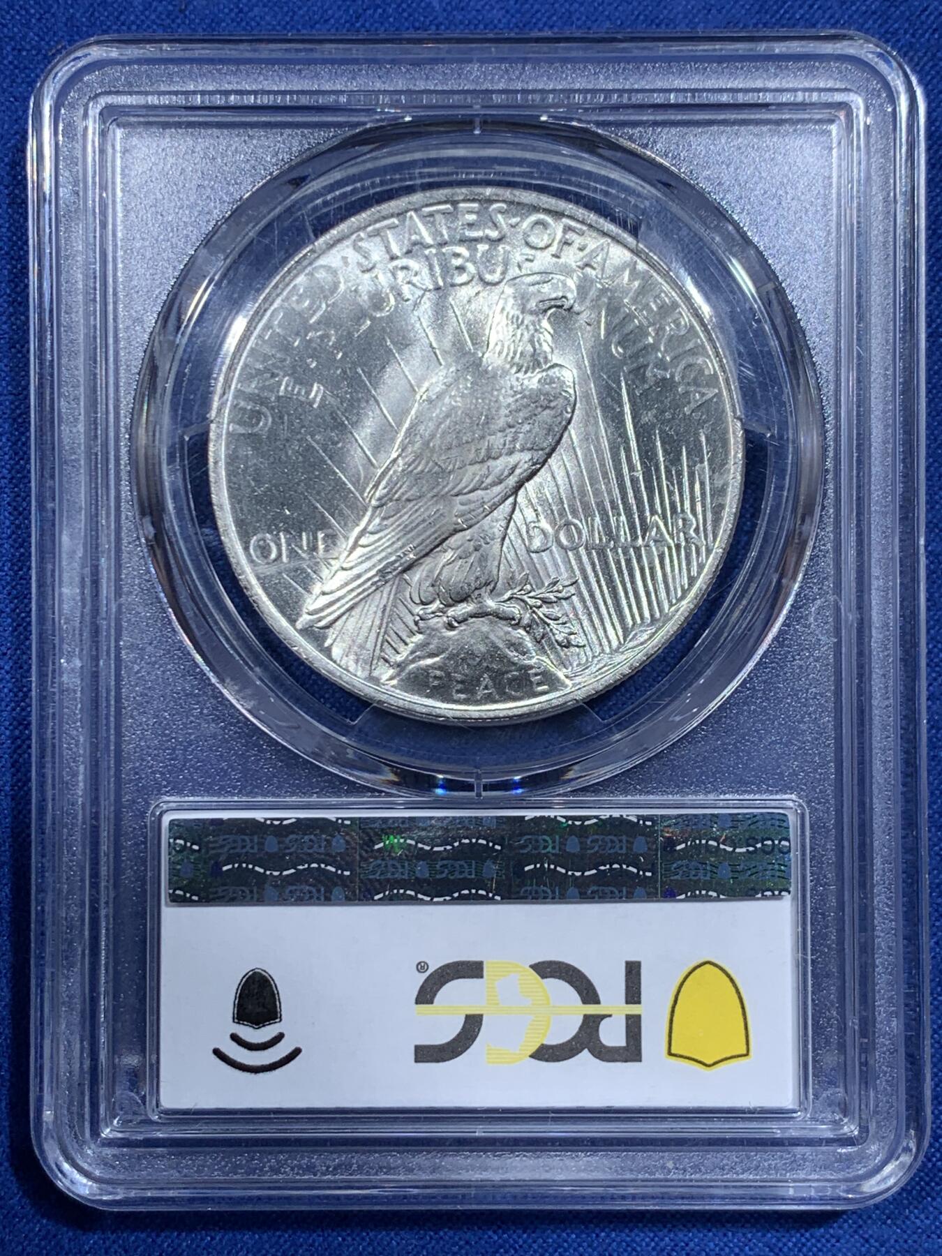 《竞宝斋》第421场 周日，周一，周二  3场连拍 （全场包邮） PCGS MS64 美国1922年和平1美元大银币